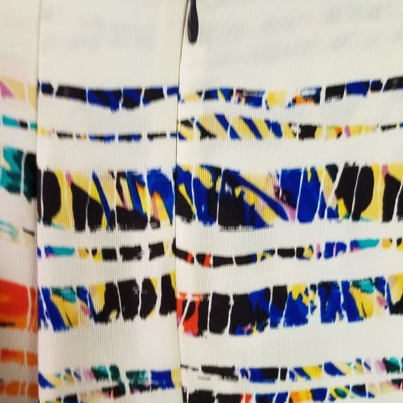Rachel Roy Silk Multi-colored Pleated Skirt with Pockets in Size 8 - Picture 4 of 15